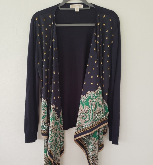 Michael Kors Scarf Front Cardigan Szxl 